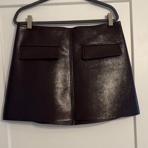 H&M Shiny Dark Brown Mini Skirt